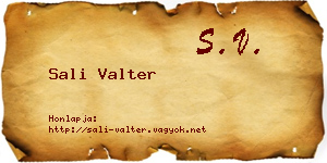 Sali Valter névjegykártya